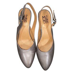 Miz Mooz Women's Aurora block stacked heel Pumps graphite gray women’s 39